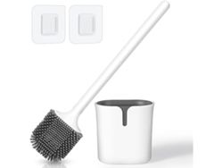 Cepillo De Silicona Para Inodoro (con Base Y Base Antigoteo). Ideal Para Limpiar Baños Y Duchas. Duradero Y Cómodo De Usar.