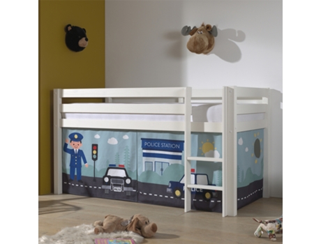 Somier Miheight Cobertura Police PETITSMEUBLES Blanco (209.5x105x114)