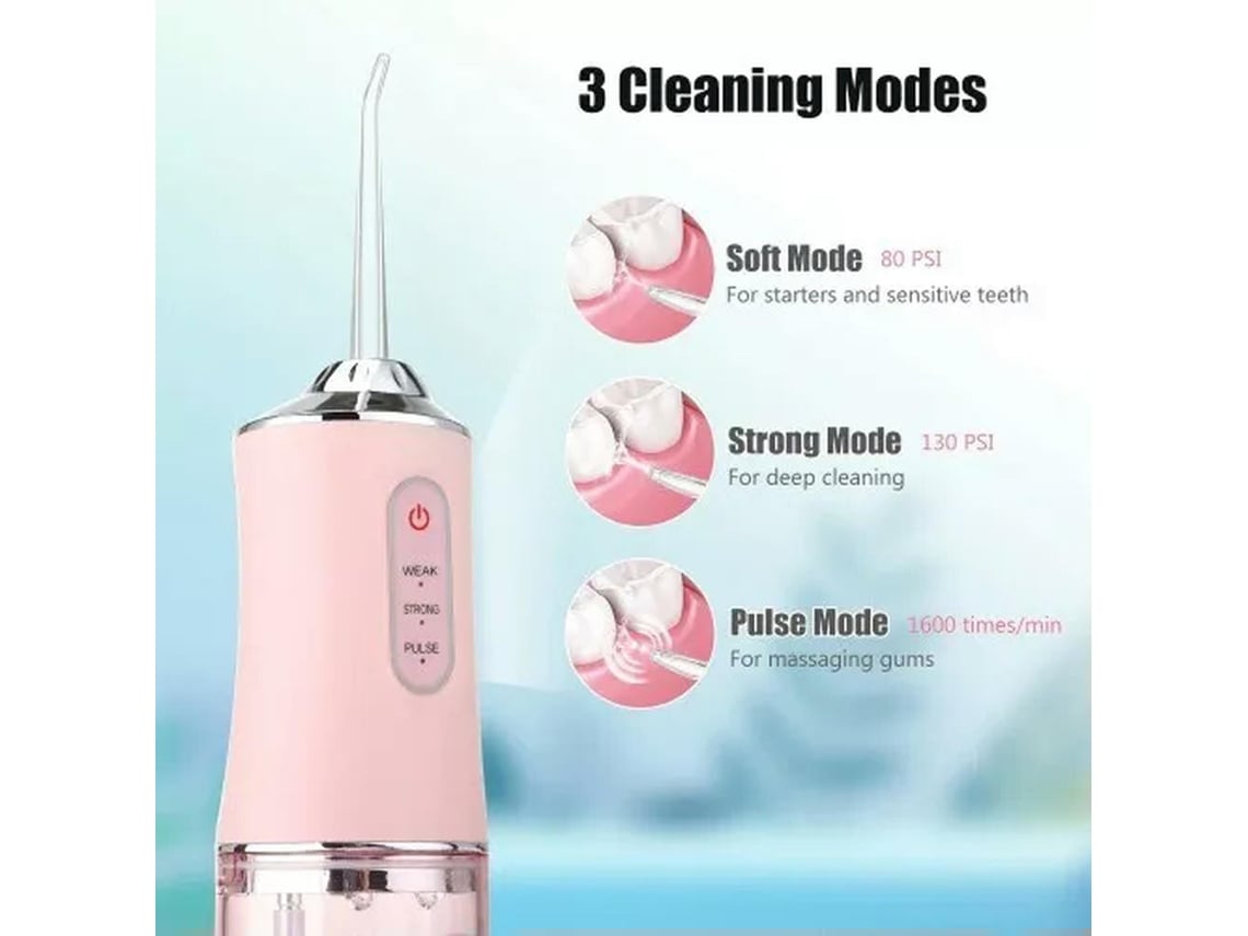 Irrigador Bucal Portátil Chorro De Agua Dental Modos Usb