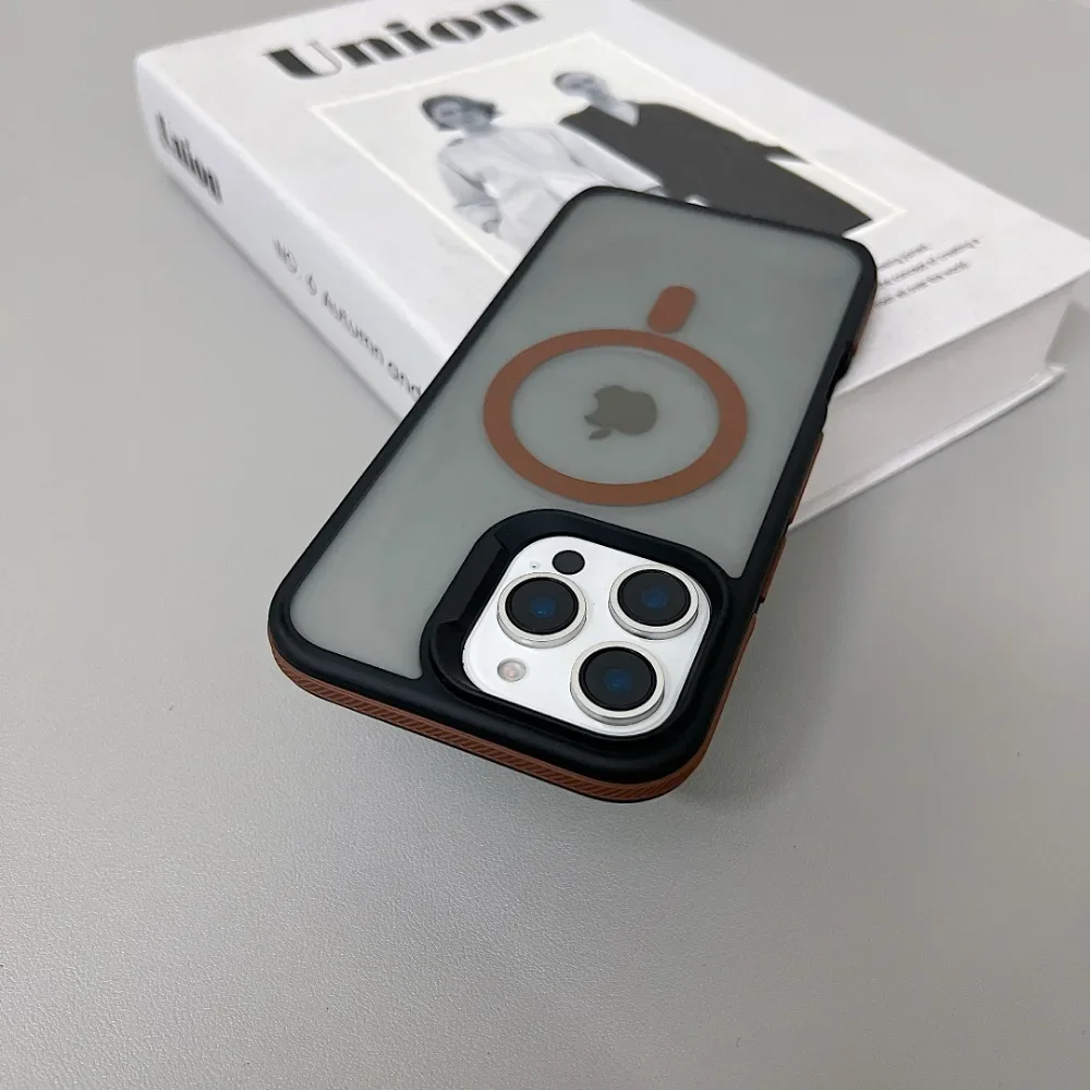 (iphone 15 Pro, Color Caqui) Funda Mate Translúcida A Prueba De Golpes Para Iphone, Compatible Con Carga Inalámbrica Magsafe.
