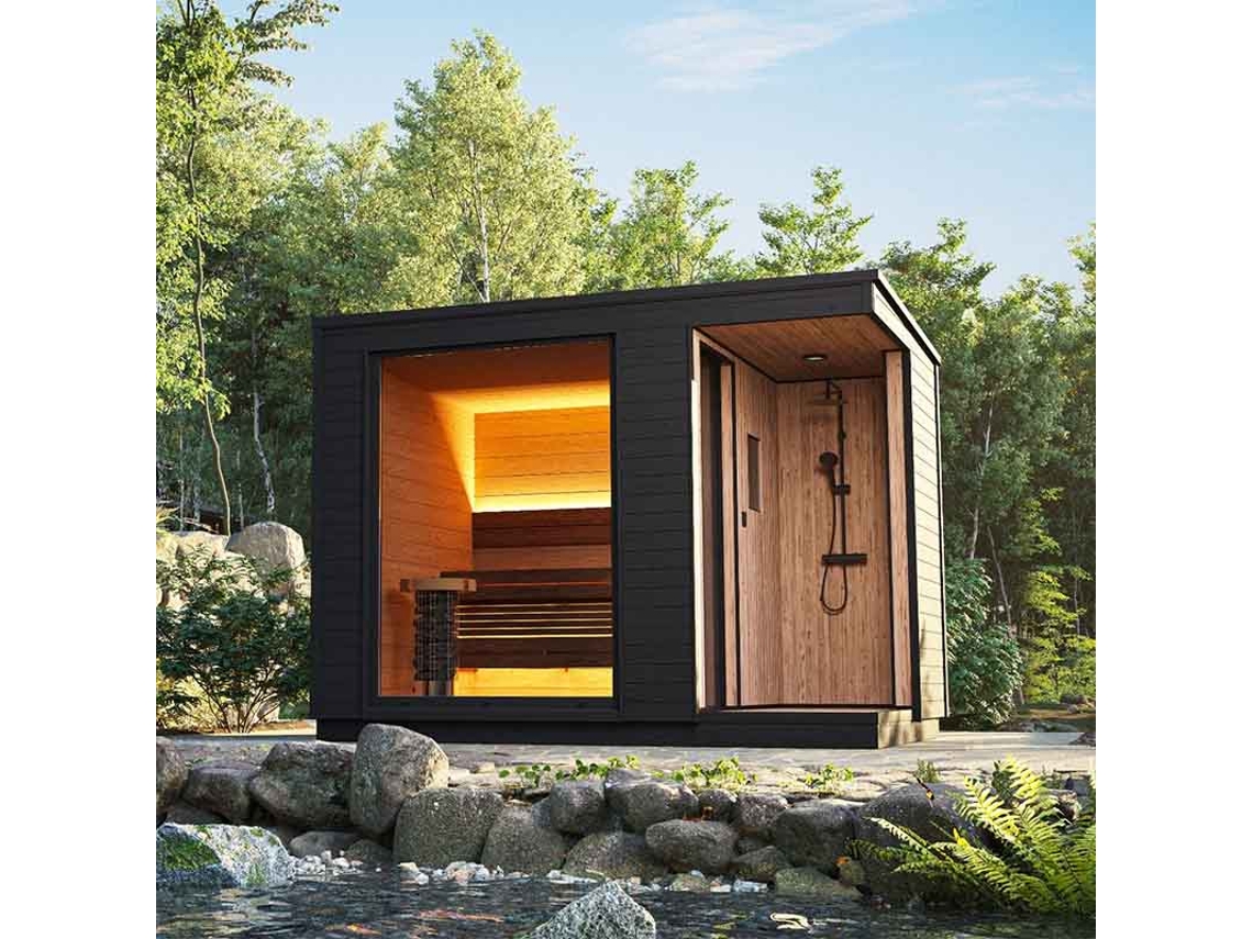 Sauna al aire libre Helsinki L con ducha