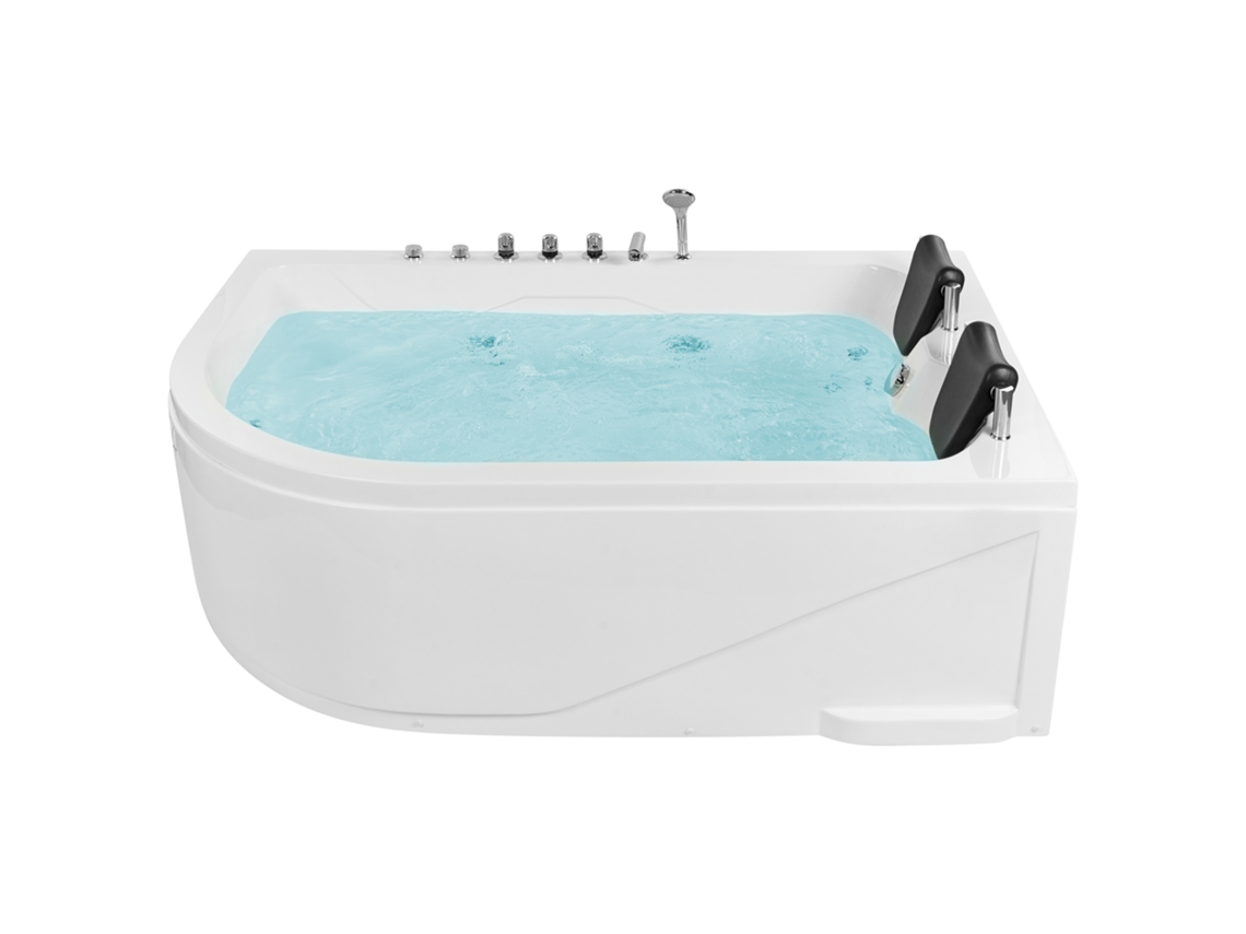 Bañera de hidromasaje BELIANI Calama de Acrílico Blanco 120x180x70