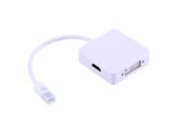 Cable Adaptador Thunderbolt Mini Display Port A Hdmi Dvi Vga 3 En 1 Para Mac Book Air Pro