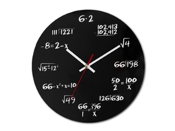Reloj de pared matemático diseño decorativo para estudio Kofihety