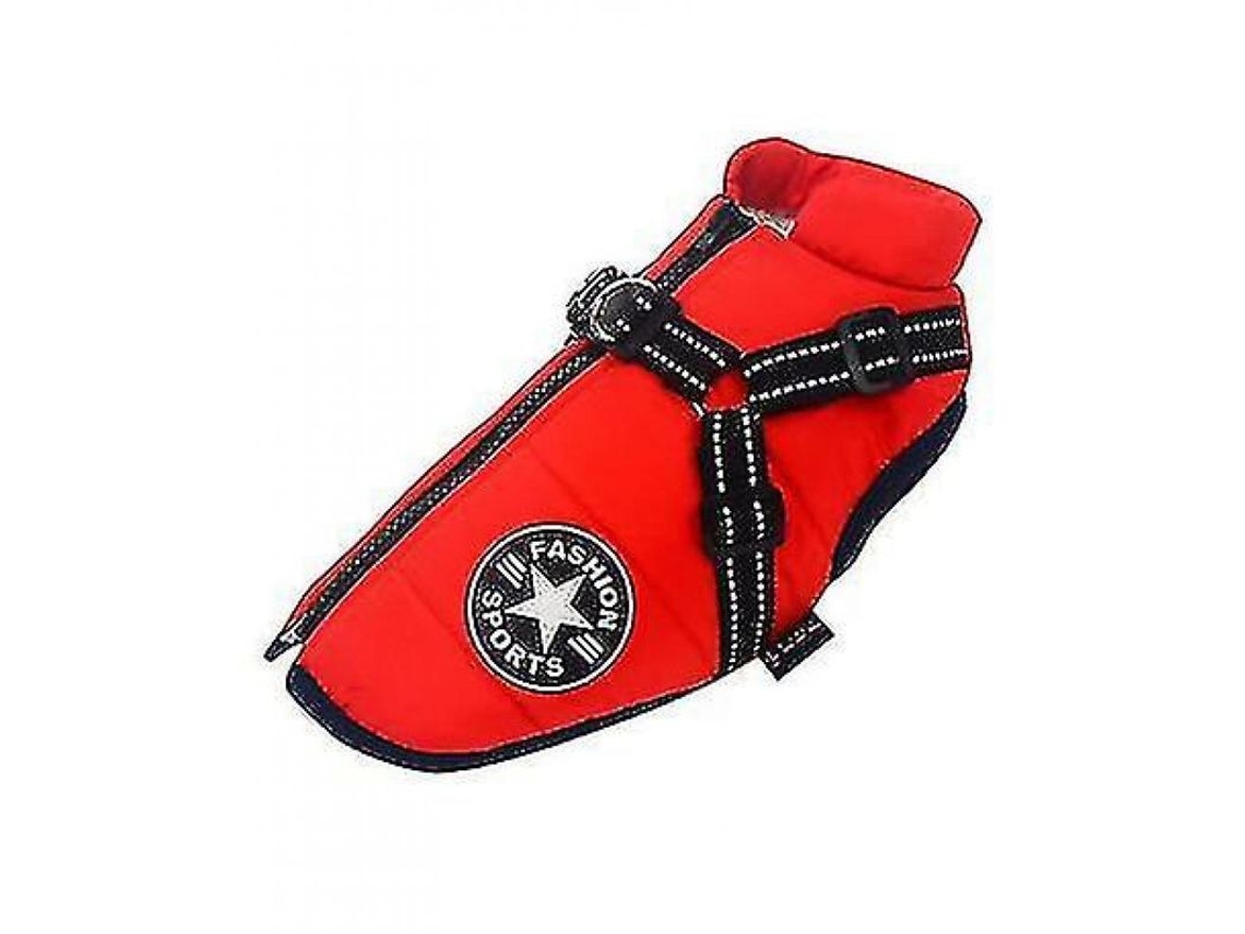2026-chaqueta Para Perros Grandes Con Arnés Invierno Caliente Impermeable Talla 2xl-4xl Xl Rojo