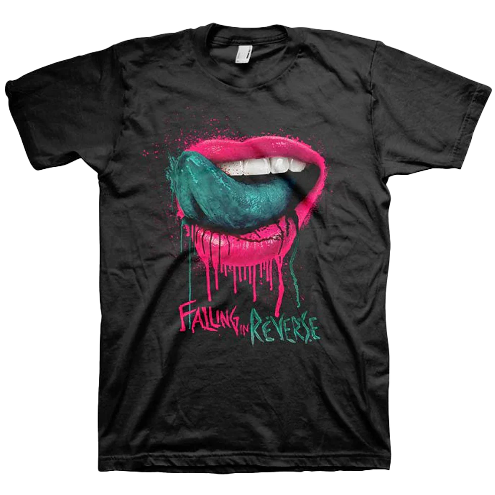 Falling In Reverse Lips T-shirt Unisex Rockinstone Size:xl