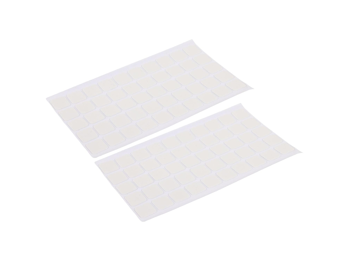 Almohadillas adhesivas nano de doble cara, alta resistencia, 100 unidades, blancas, cuadradas, CHABERLU