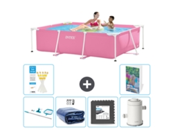 Intex Piscina Com Estrutura Retangular - 220x150x60 Cm - 7-peças S43