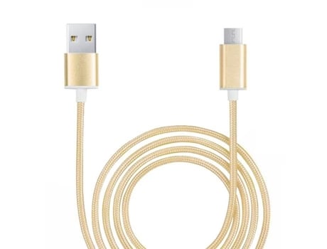 Cable Micro Usb Transferência Dados Sincronização Rápida Trançado para Xiaomi Redmi 9 PH26 Nylon Dorado