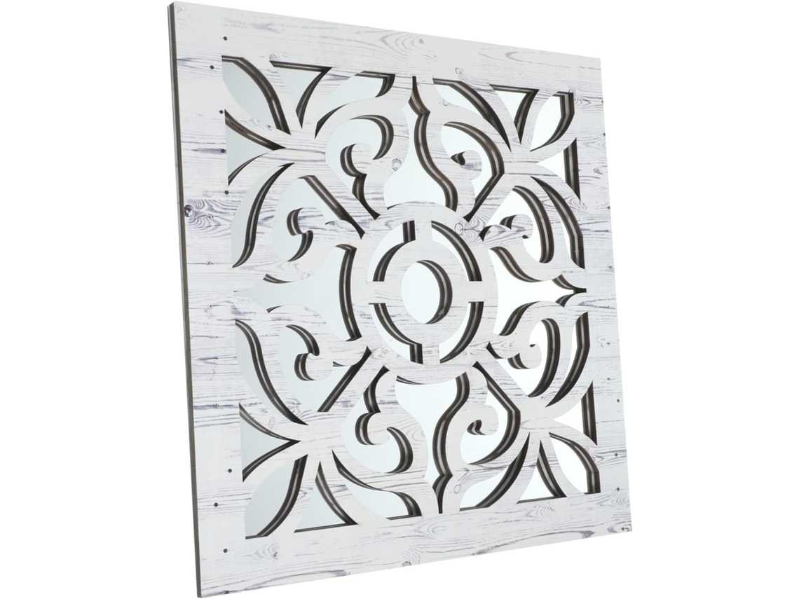 Espejo De Pared Decorativo De Madera Con Adhesivo Acrílico - Elegante Decoración De Pared