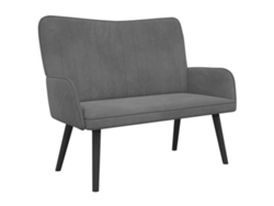 Sofá de dos plazas, gris oscuro, 115 x 61 x 87 cm, terciopelo, MAISON EXCLUSIVE (v)