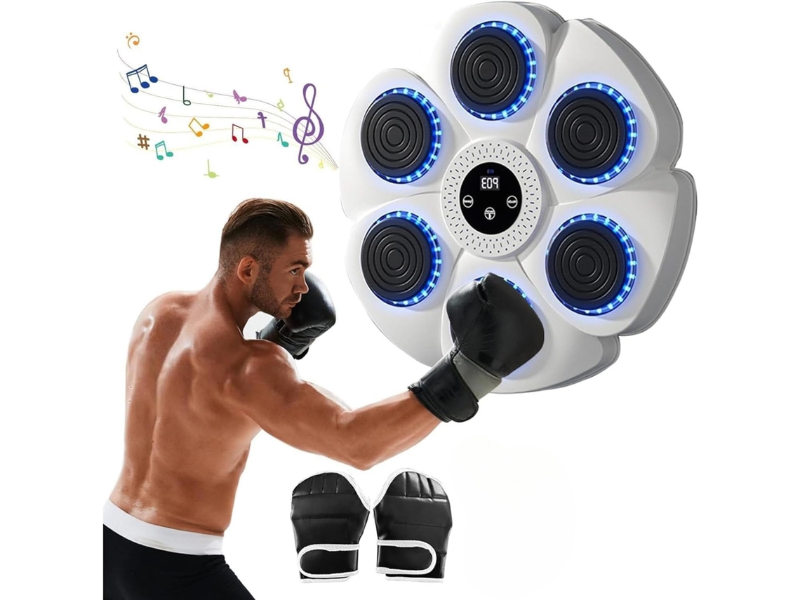 Máquina De Boxeo Bluetooth Para Entrenamiento, Soporte De Pared Para Golpes, Equipo De Música Electrónica - Blanco Henten Home