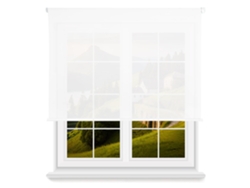 Estor enrollable translúcido Wellhome con cadena de PVC, 180 x 110 cm, blanco
