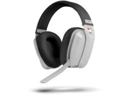 Auriculares Gaming Inalámbricos Kanji USB KROM Bluetooth (Blanco)