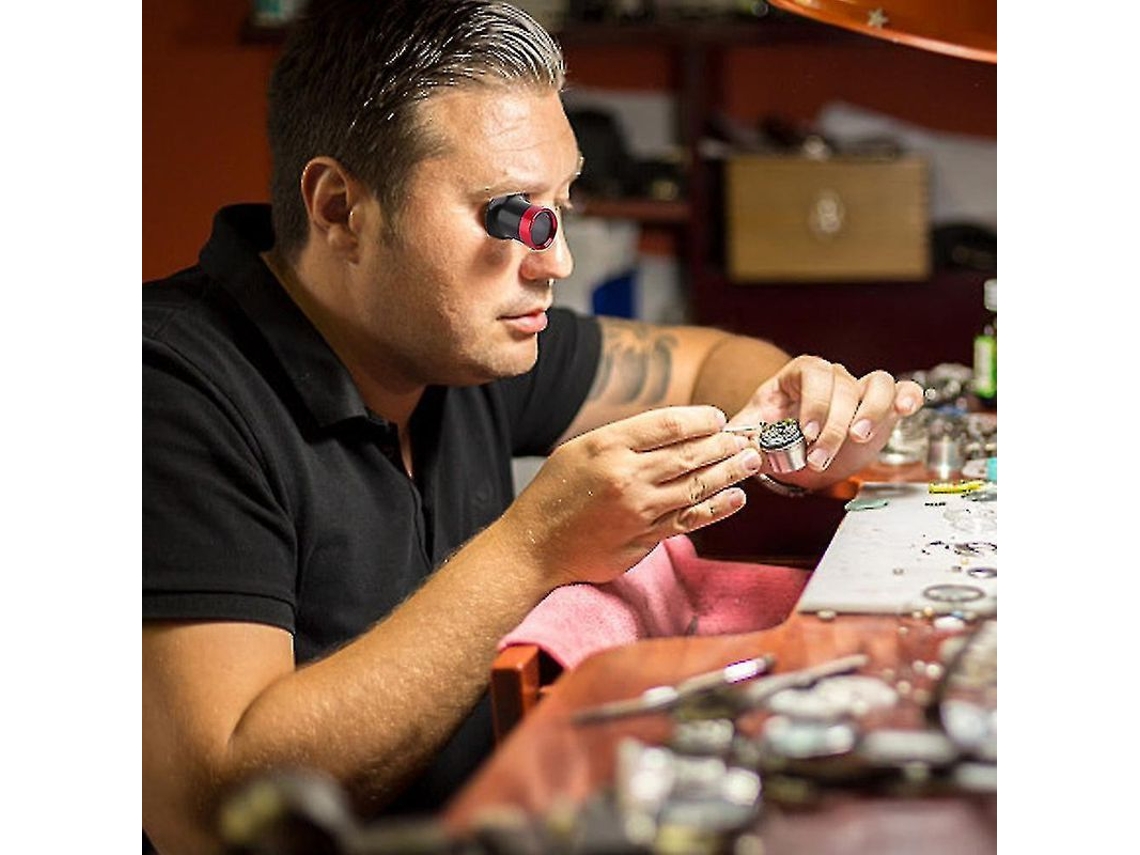 2026-lupa De Aluminio Para Reparación De Relojes, Lupa De 5x/10x Con Estuche, Herramienta Portátil Para Joyeros Y Reparadores