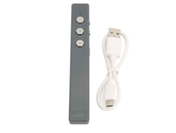 Mando a distancia inalámbrico Baoj-2026 para presentaciones láser, Plug and Play, 2,4 GHz, ergonómico, gris plata.