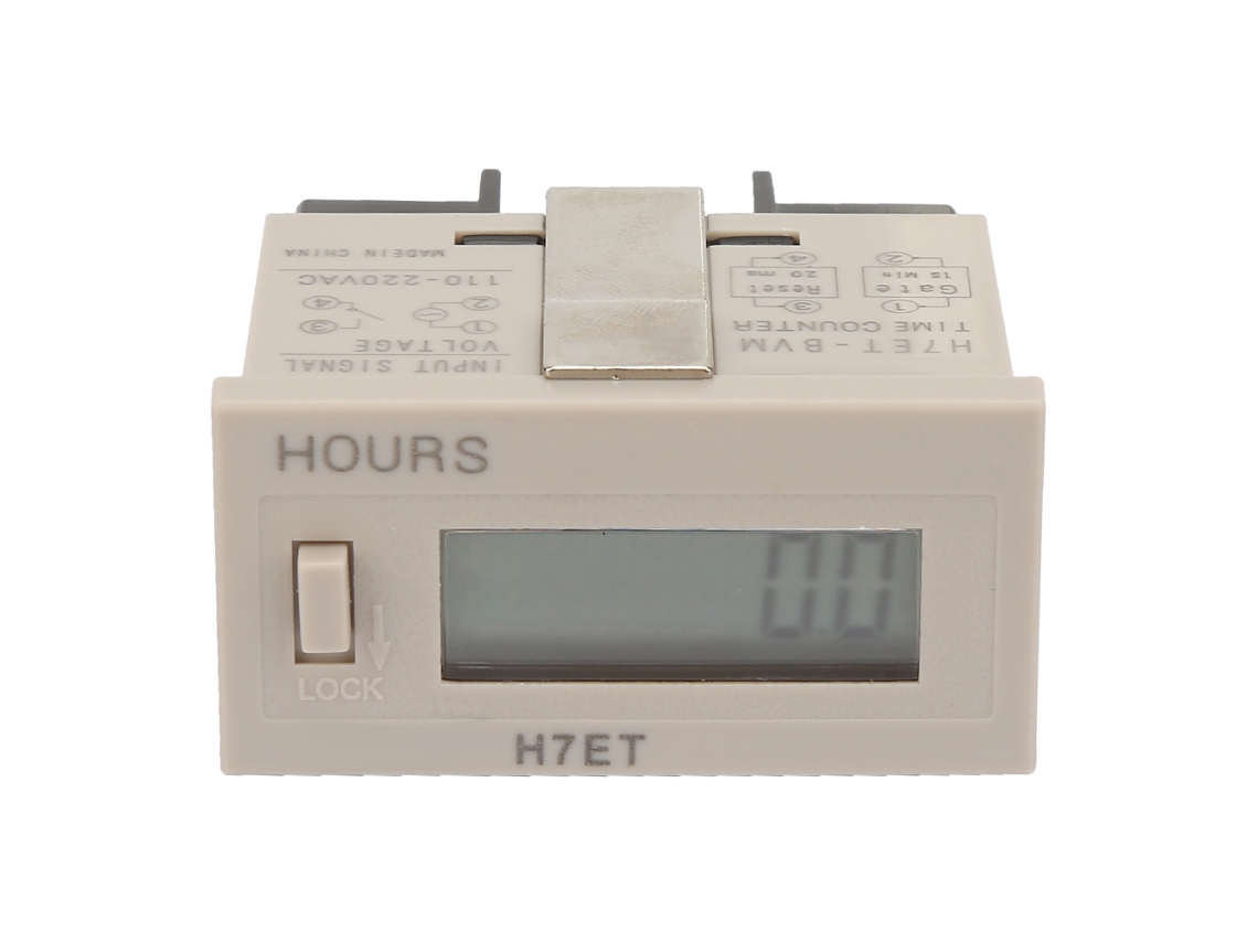 Contador Totalizador Eléctrico Digital Ac H7et Bvm Con Pantalla Lcd De 6 Dígitos 0.0 Horas