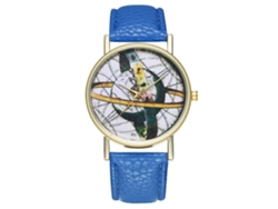 Reloj De Pareja Unisex Zhoulianfa De Cuarzo Con Correa De Pu Azul