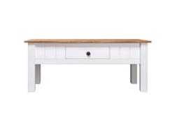 Mesa de centro Panamá de pino macizo blanco 100x60x45 cm MAISON EXCLUSIVE