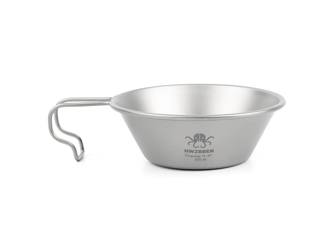 Vaso Sierra Titanium De 300 Ml Con Asa Para Acampar, Hacer Senderismo Y Actividades Al Aire Libre.