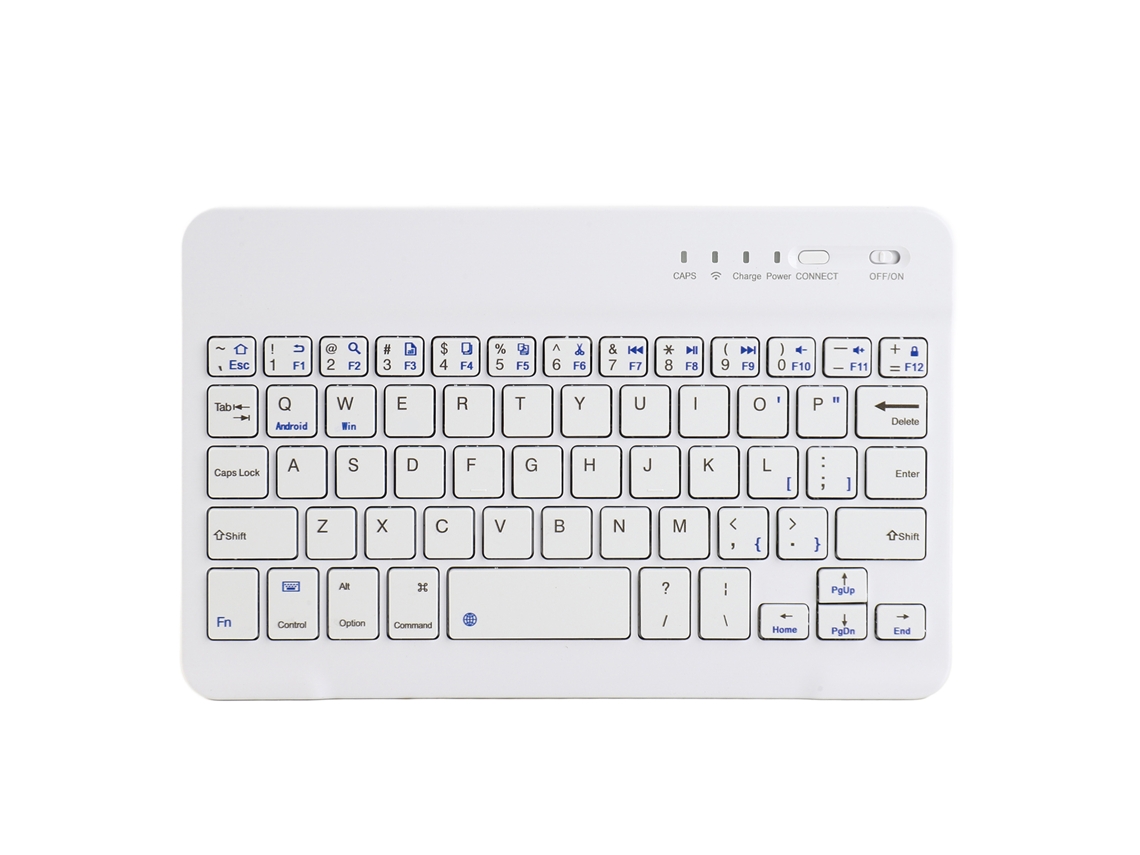 Teclado Sem Fio Bluetooth 7 Polegadas Compacto Ultra Fino Mudo Para Celular Tablet Pc