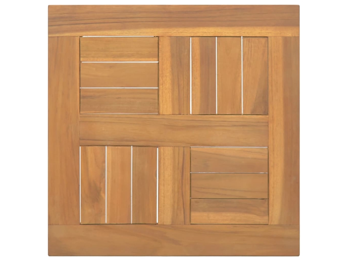 Tablero De Mesa Cuadrado Madera Maciza De Teca 40x40x2,5 Cm