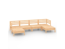 Maison Exclusive - Juego De Muebles De Jardín 6 Piezas Madera Maciza De Pino