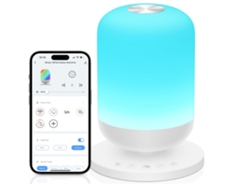 Máquina de sonidos para bebés con 34 sonidos relajantes, máquina de ruido blanco y luz nocturna, entrenador de sueño con control remoto, aplicación Vledary