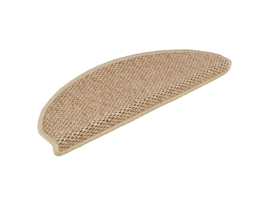 Alfombra Autoadhesiva Escalera Sisal 30 Uds 65x21x4 Cm Arena