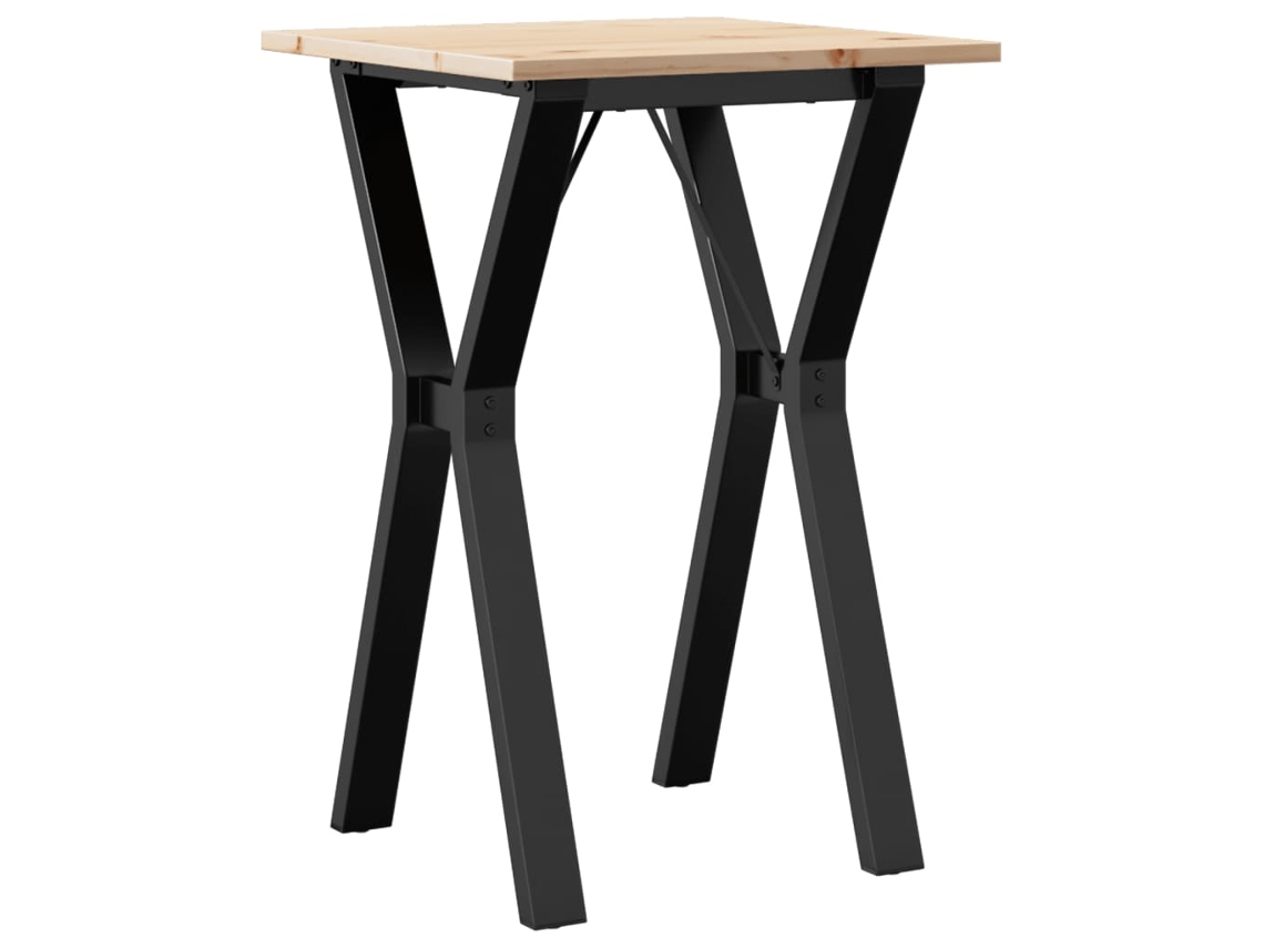 Mesa de comedor con estructura en Y, 50x50x75 cm, pino y acero, MAISON EXCLUSIVE