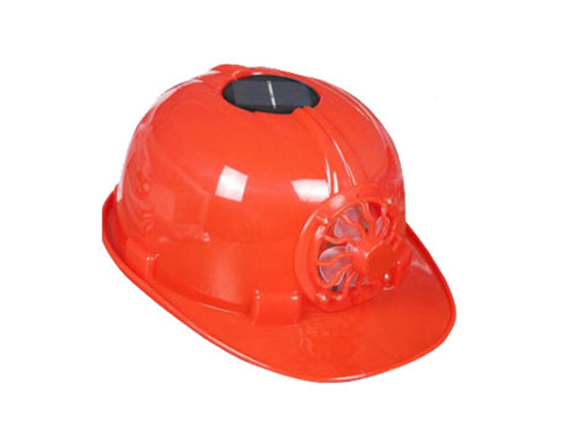 Casco De Seguridad Con Ventilador Solar, Transpirable, Para Obras De Construcción, Verano, Rojo.