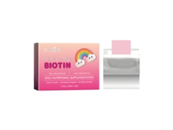 Tabletas portátiles de biotina para el cuidado diario del cabello, la piel y las uñas.