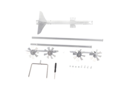 Molinillo de viento metálico con forma de avión para jardín.