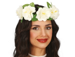 Corona de Flores blancas de 20 cm