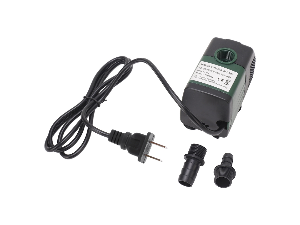 Bomba Sumergible 25w 1500l/h Ip68 Para Fuente Acuario Filtrado Circulación Agua 110v Plug Ee.uu. Verde