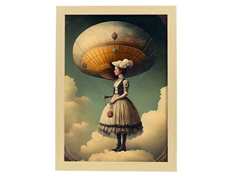 NACNIC Poster Infinidad En Estilo Surrealismo Cinematográfico Ilustraciones Y Grabados De Historieta Abstracta Y Artística A3 Marcos Madera