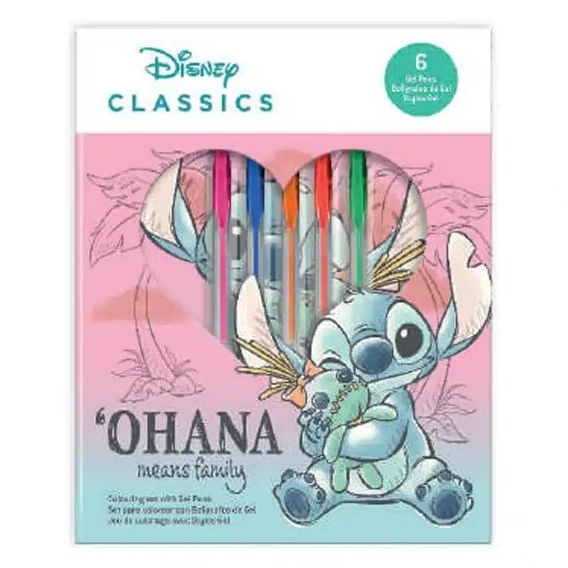 Set De Bolígrafos De Gel Y Cuaderno Stitch Ohana Rosa St00035 Kids Euro Kids Euroswan Más De 3 Años