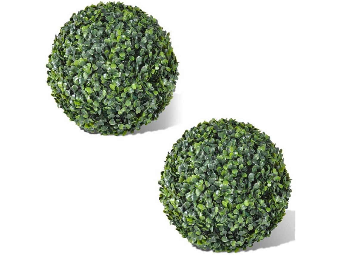 vidaXL Bola de boj artificial 2 unidades 35 cm