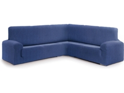 Funda de Sofá Rinconera EYSA Jaz Premium 3+2 Bielástica (350-450 cm - Algodón y Poliéster - Azul)