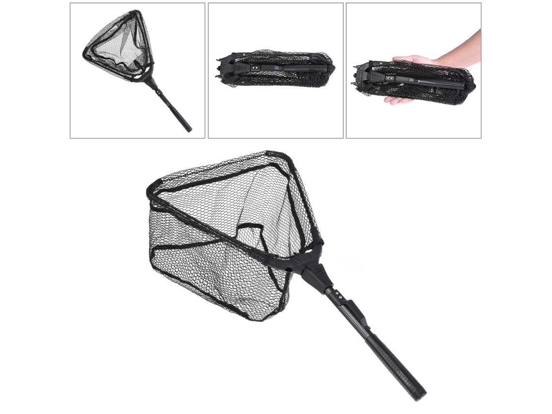 Red De Pesca Plegable Triangular Portátil Para Pesca Con Mosca, Con Recuperación Rápida Y Soporte Antiderrame.