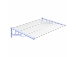 Maison Exclusive - Marquesina Puerta Policarbonato Gris Y Transparente 122x90 Cm