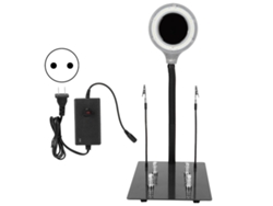 2026-lámpara De Lupa 40 Led 15x Con Manguera Ajustable Para Identificación De Joyería Y Reparación De Circuitos Eu 110‑220v