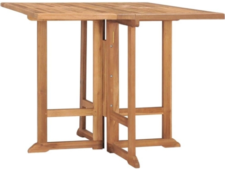Mesa de comedor de jardín VIDAXL Marrón Madera (90x90x75 cm)