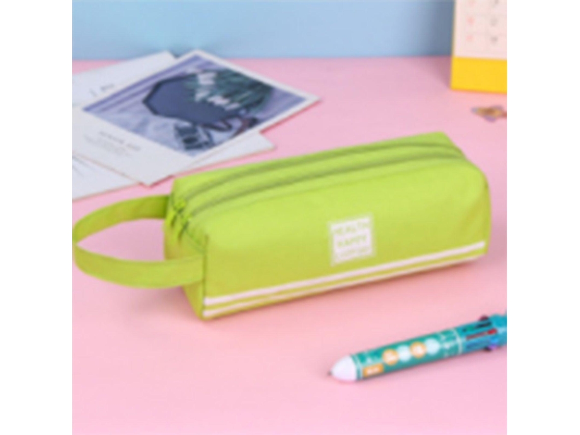 Estuche portátil Winysin con cremallera, gran capacidad, organizador, estuche para bolígrafos, compartimentos, neceser para mujer. Hengjian