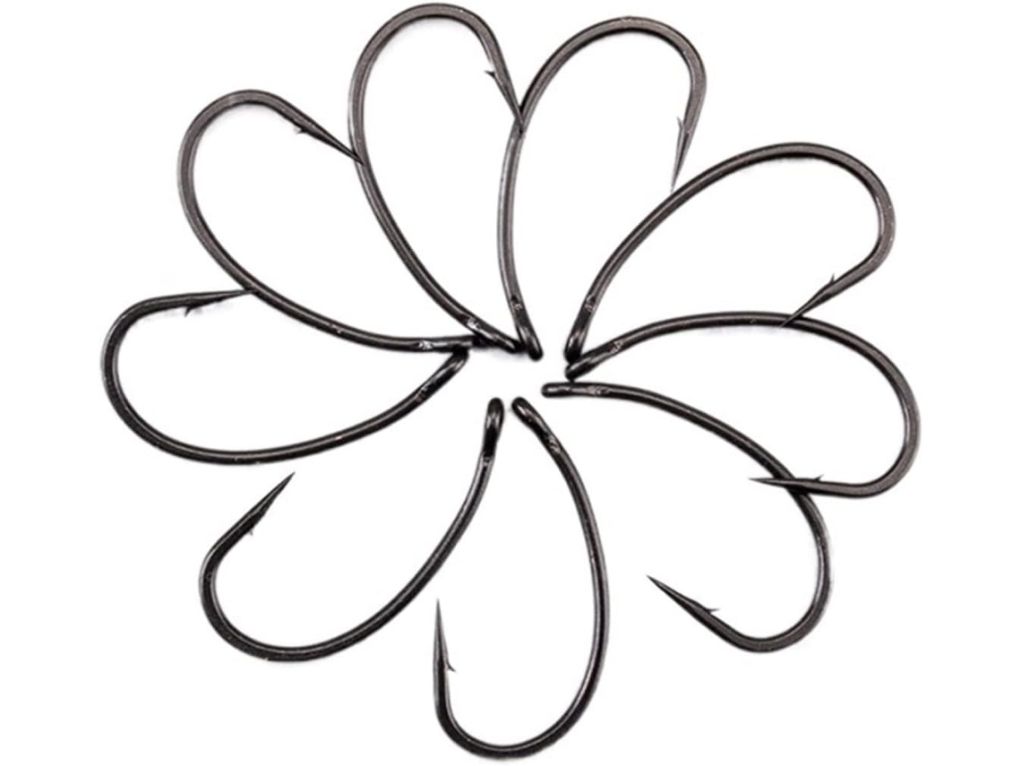 Juego De 10 Anzuelos Circulares Portátiles Resistentes A La Humedad, Recubiertos Ptfe, Acero Alto Carbono, ...
