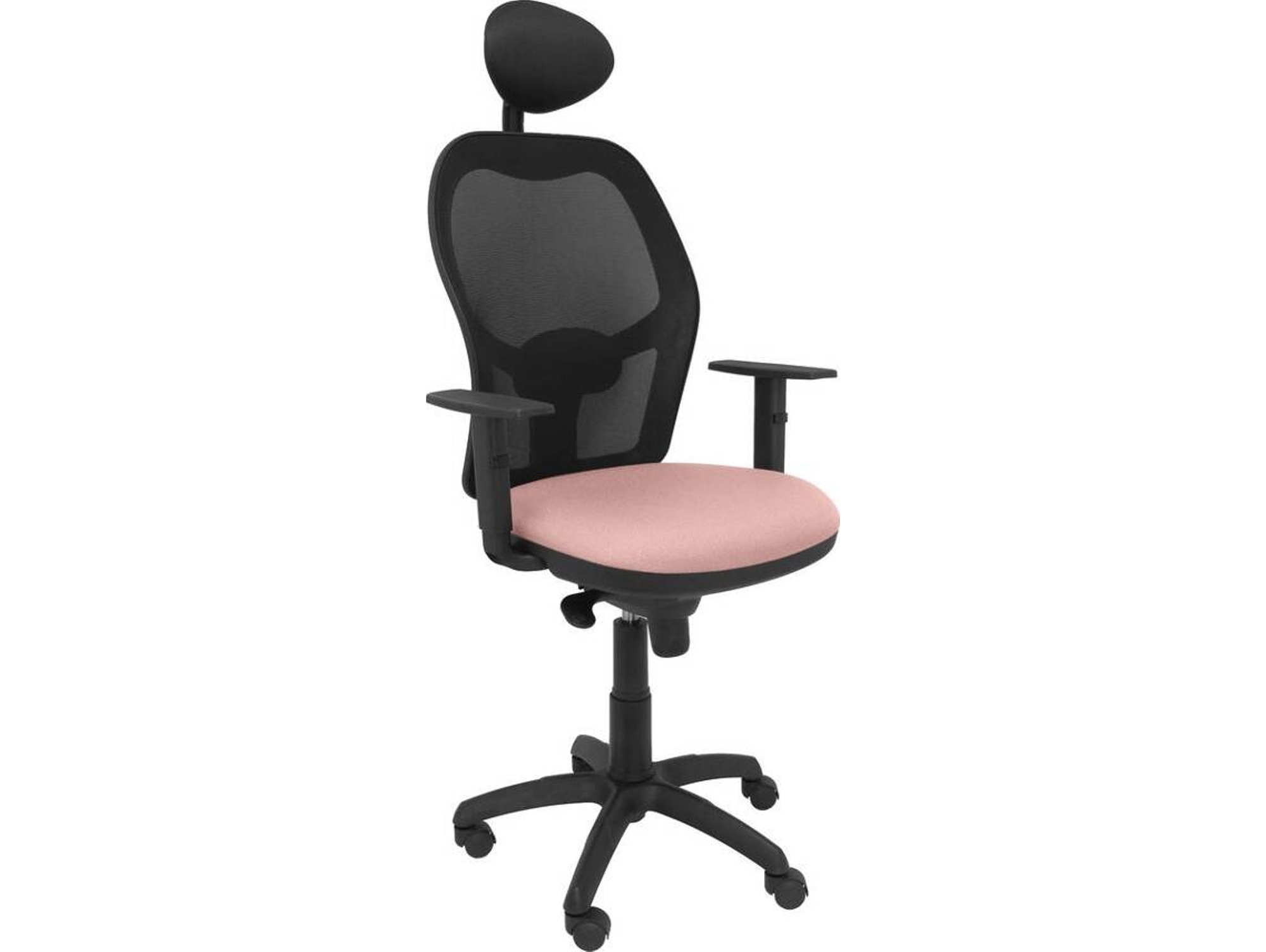 Silla de Escritorio Operativa PYC Jorquera C Rosa N (Brazos Ajustables - Malla)