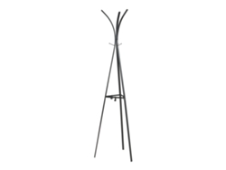 Perchero de pie Vevelstad 181x53x53 cm acero - Negro [EN.CASA]