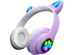 Auriculares Bluetooth KLACK AURVZV23MMORADO (Over Ear - Micrófono - Noise Canceling - Morado)