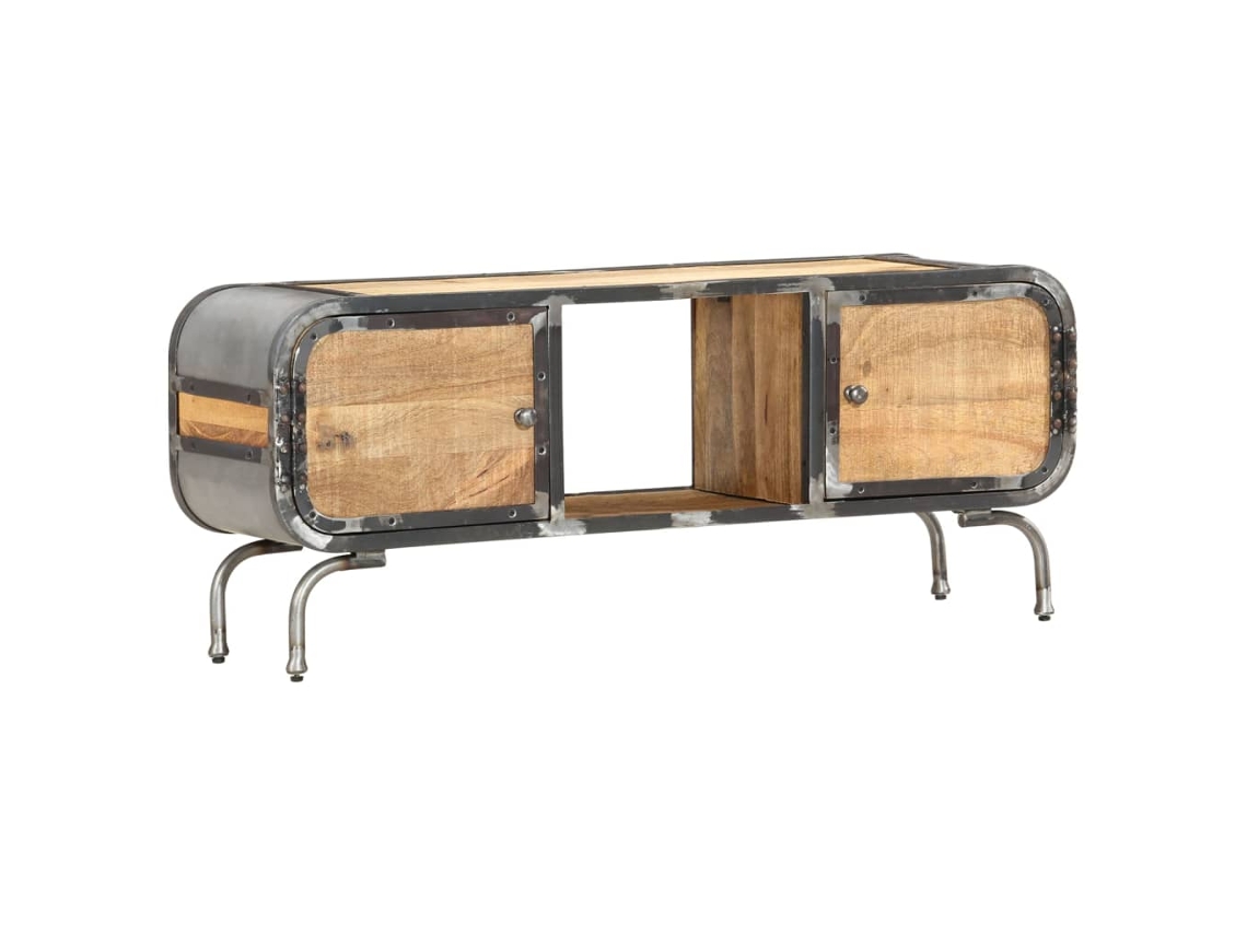 Mueble de Armario Tv 110X30X42 Cm Madera de Mango Maciza