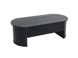 Tablero de mesa ovalado relevante en efecto madera